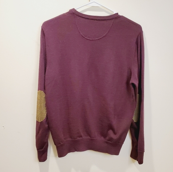 Chester Taylor London women's burgundy 100% wool crew neck sweater fits S - Picture 3 of 9